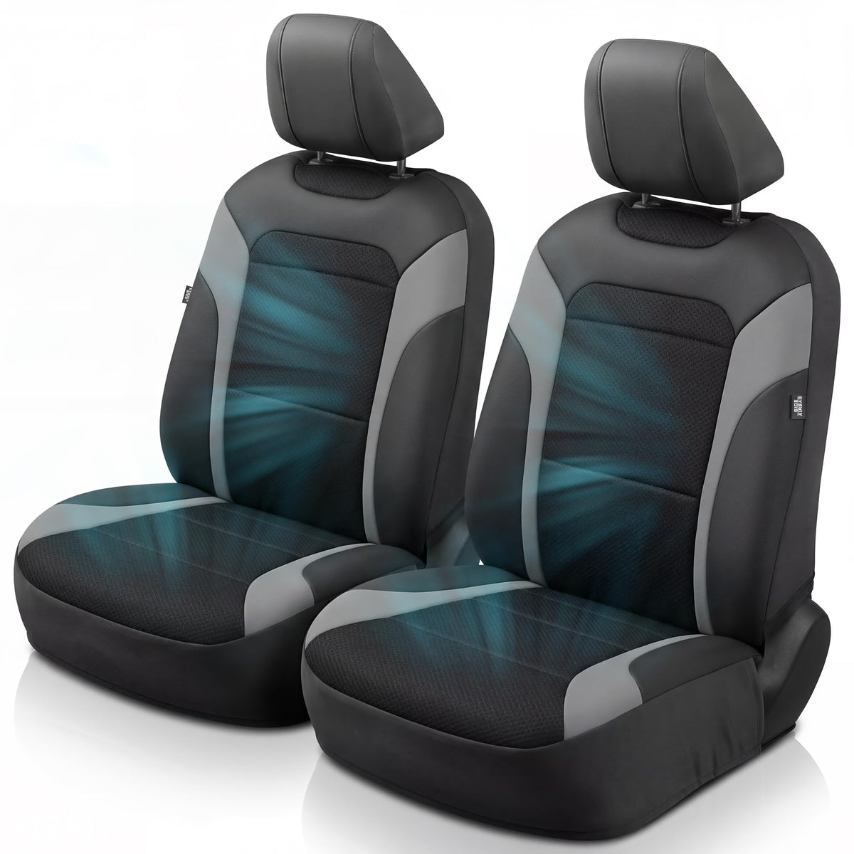 GIANT PANDA front seat packaging showing included covers and headrests, improves protection