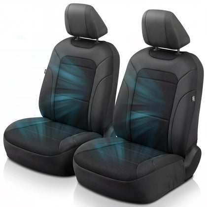 GIANT PANDA front view seat covers showing clean fit and protection benefit