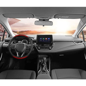 GIANT PANDA installed on Toyota steering wheel showing transformed interior