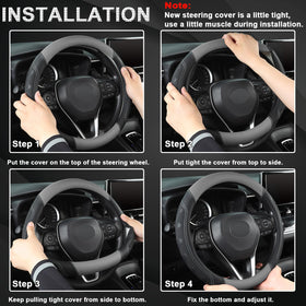 GIANT PANDA cover installed on Toyota steering wheel improving comfort