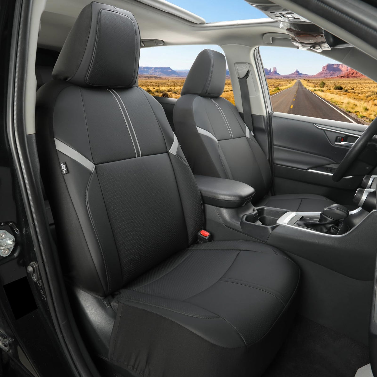 GIANT PANDA front full-set installed showing neat fit and upgraded cabin look