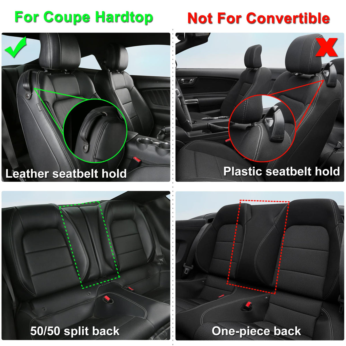 GIANT PANDA pass-through flap for seat belt access and airbag safety