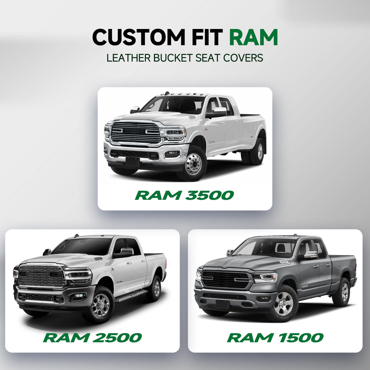 GIANT PANDA front seat cover installed in Dodge Ram showing tailored fit and refreshed interior look