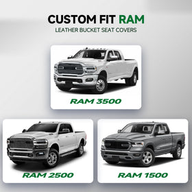 GIANT PANDA front seat cover installed in Dodge Ram showing tailored fit and refreshed interior look