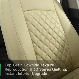 GIANT PANDA seat cover shown next to car seat, demonstrates accurate scale