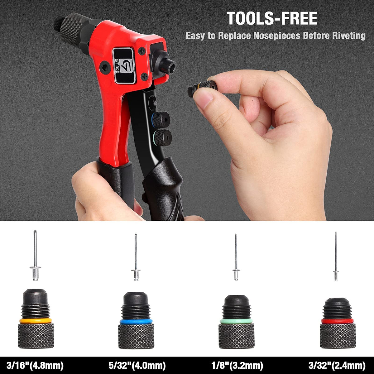 GIANTISAN drill bits and rivets in case for organized job-site access