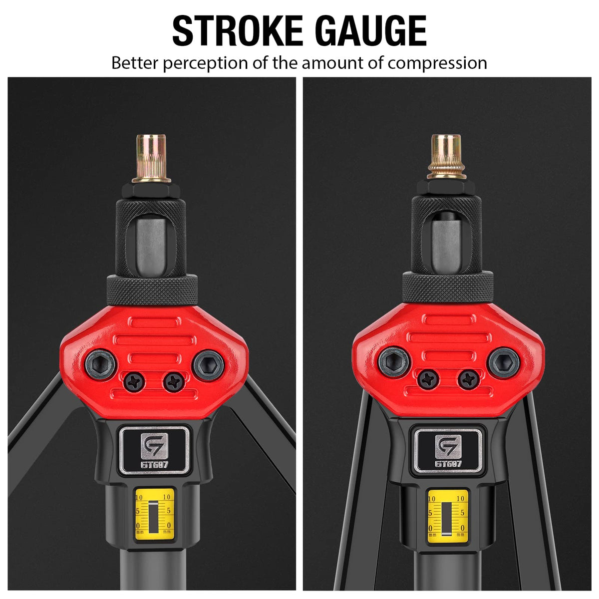 GIANTISAN tool installing a rivet nut on a car panel for automotive use
