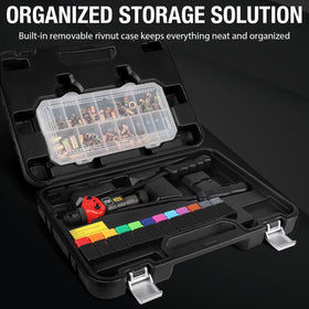 GIANTISAN open organizer case with sorted mandrels and rivet nuts for quick access