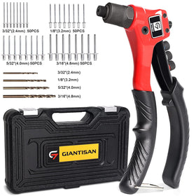 GIANTISAN rivet gun front view showing robust build and portability