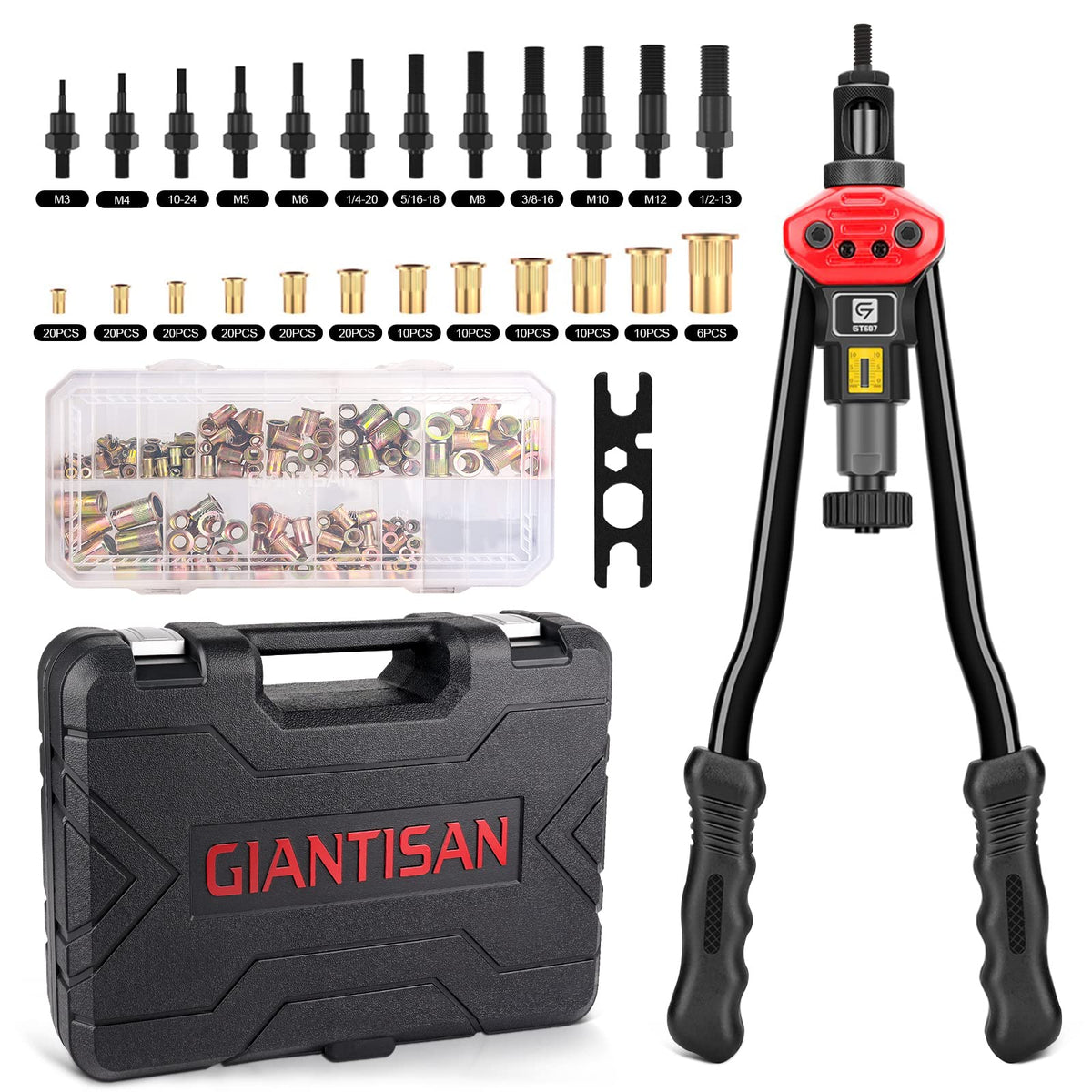 GIANTISAN front view of kit showing tool and case for organized storage