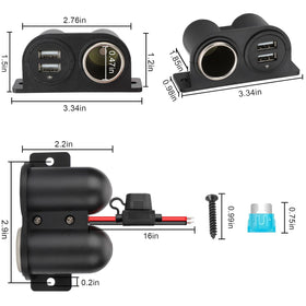 Gibbab powering a phone and tire inflator illustrating simultaneous device use