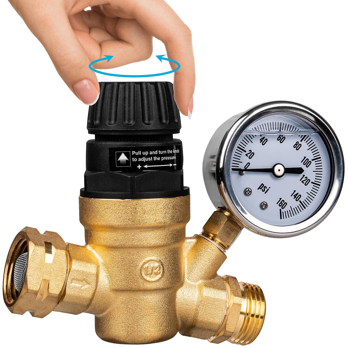 Gickbusus front view of regulator showing compact design and quick protection