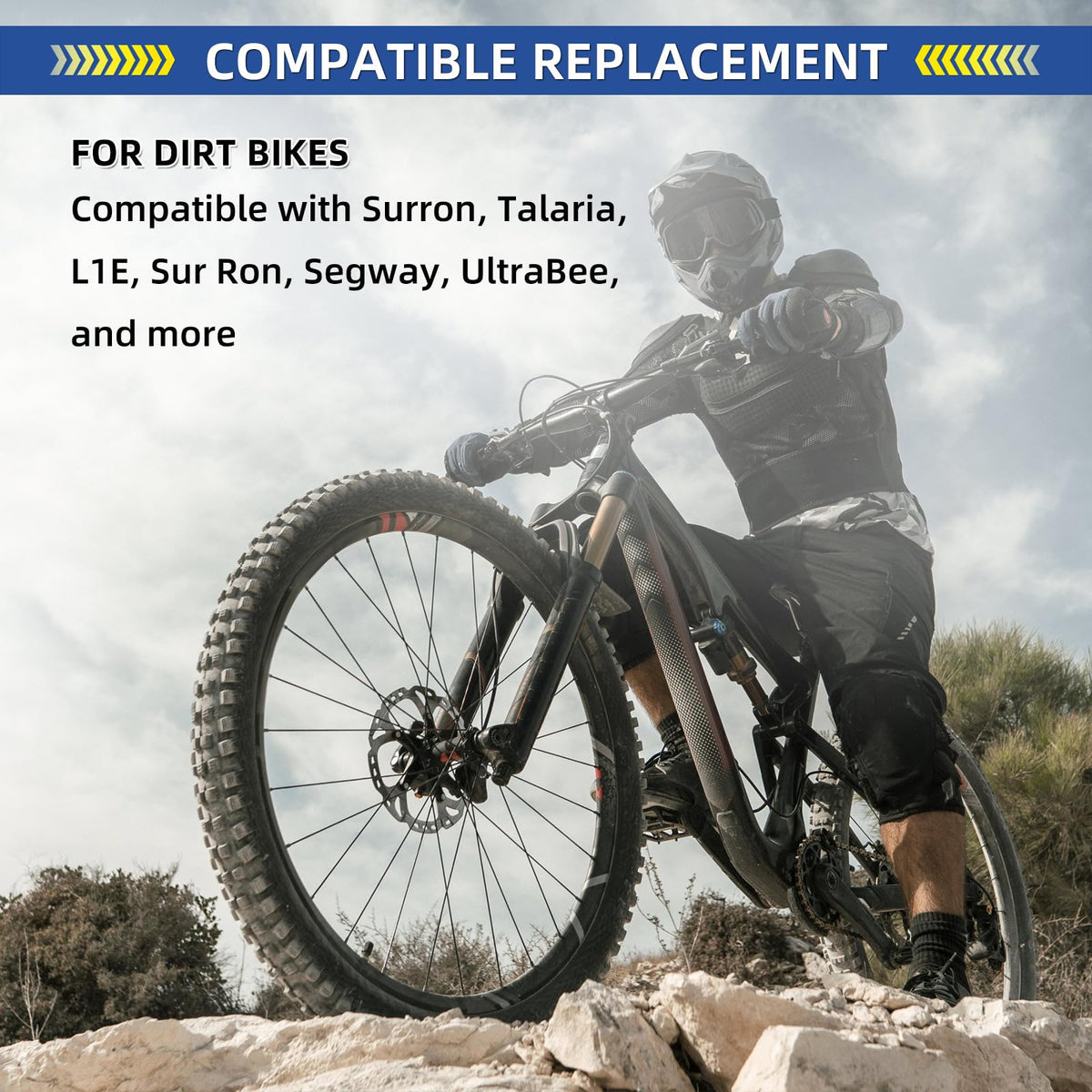 GICOOL tube installed on a 19-inch dirt bike wheel demonstrating fit
