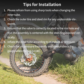 GICOOL inner tube on dirt bike in trail setting for dependable off‑road performance