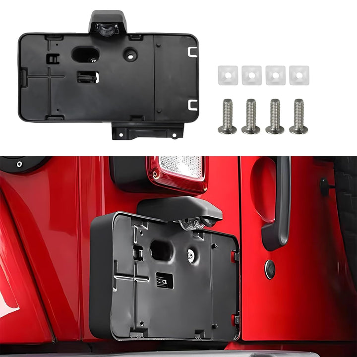 Gihdfer front view license plate holder showing clean OEM-style fit and protection
