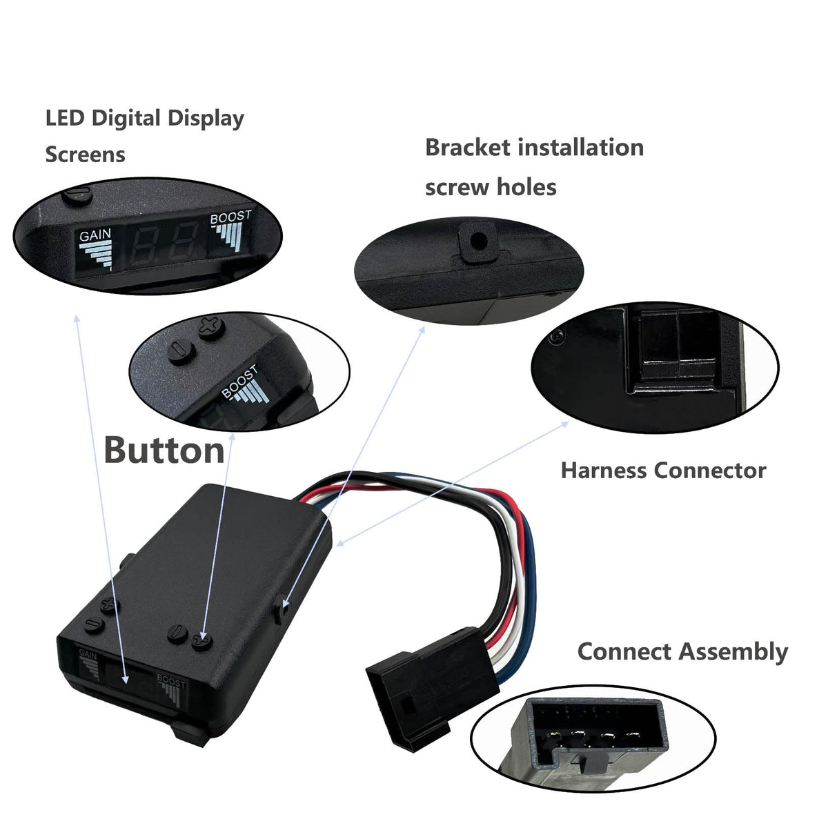 Gihdfer mounted under dash demonstrating neat install and easy access
