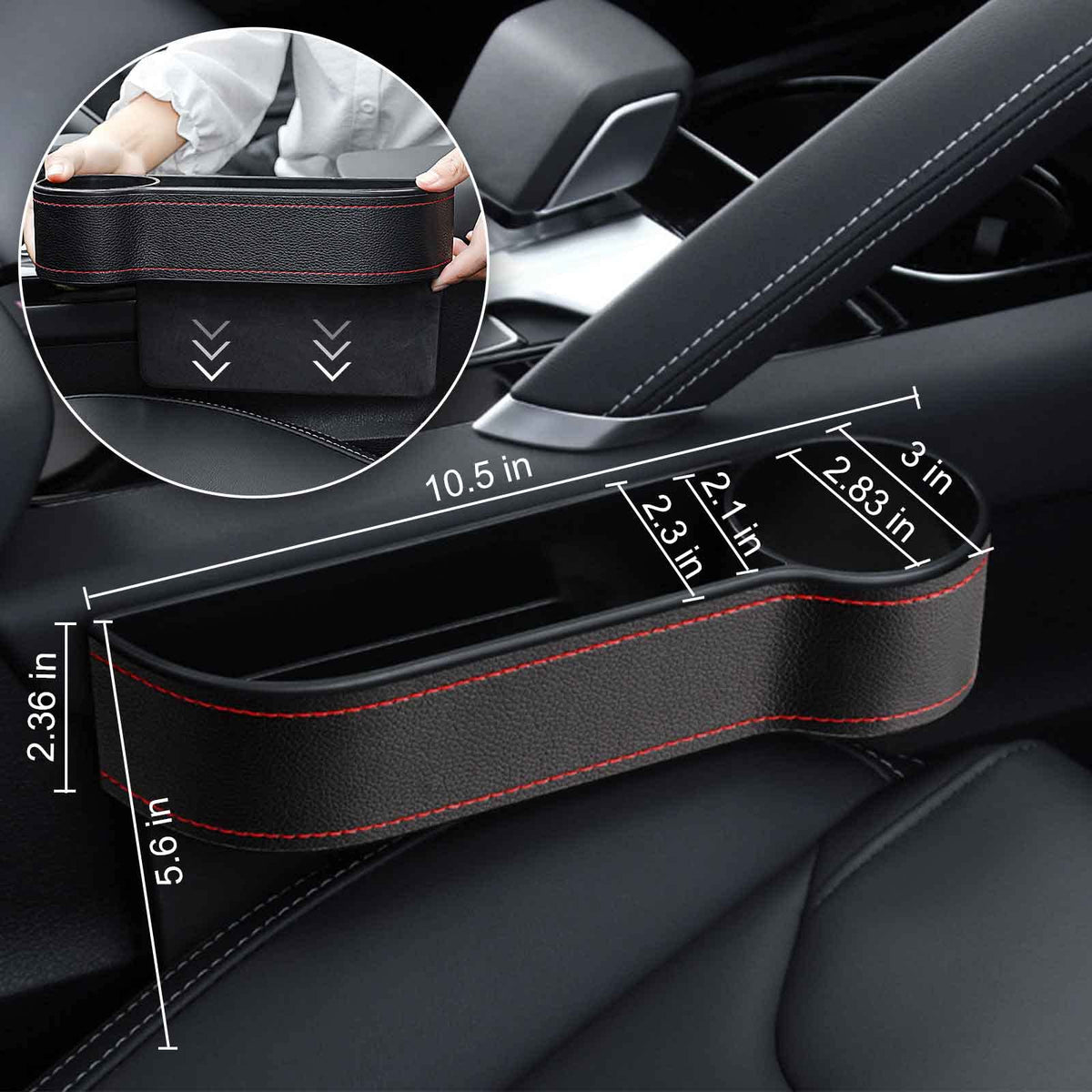 gihunk lifestyle car interior installed showing clutter-free driving benefit