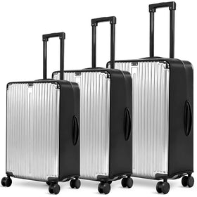 gilprop front view on 24 inch suitcase showing clear protection and easy identification