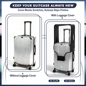 gilprop lifestyle image at airport carousel showing visible luggage and protection