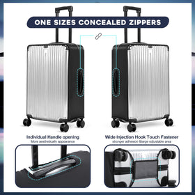 gilprop side profile on 28 inch luggage showing snug fit and edge protection