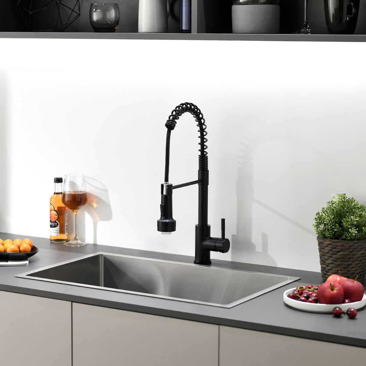 GIMILI faucet installed in outdoor kitchen illustrating versatility for camping and RV use