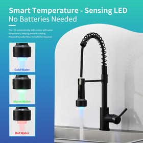 GIMILI extended pull-down hose demonstrating reach for rinsing large pots and corners
