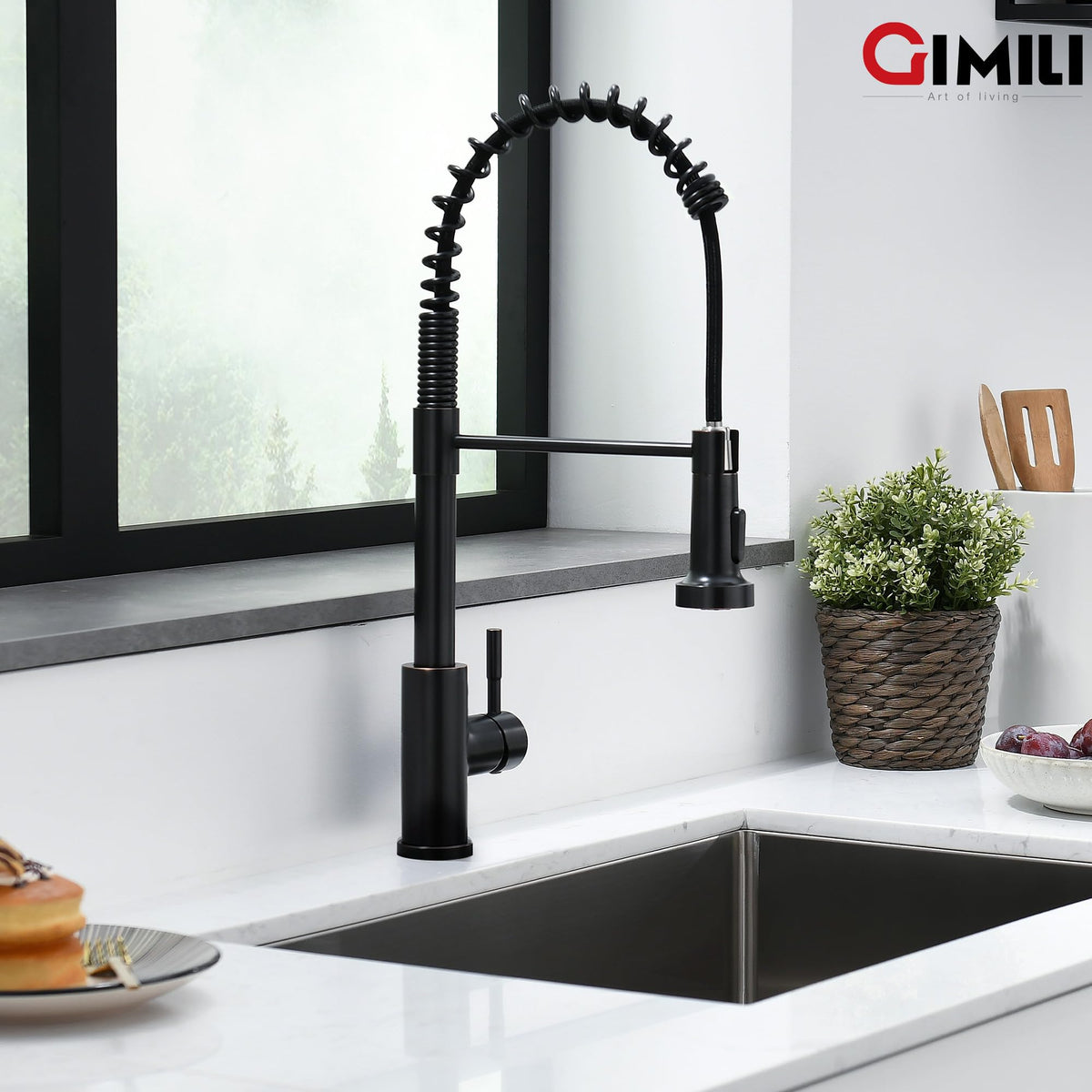 GIMILI supply hoses and compression fittings displayed for installation clarity and easy hookup benefit
