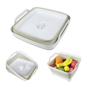 GIMWA front view of green collapsible basin shows capacity and portability