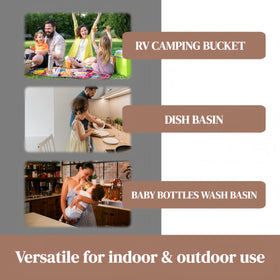 GIMWA basin in camping scene as portable sink for outdoor convenience