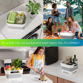 GIMWA size comparison beside a kitchen sink illustrating scale