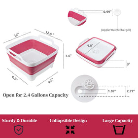 GIMWA top view of expanded basin displaying roomy interior for bottles and dishes