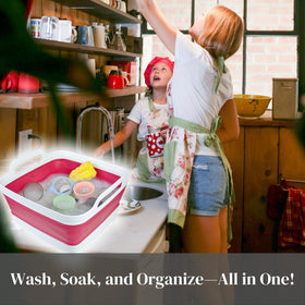 GIMWA basin with baby bottles being washed, protects items and simplifies cleaning