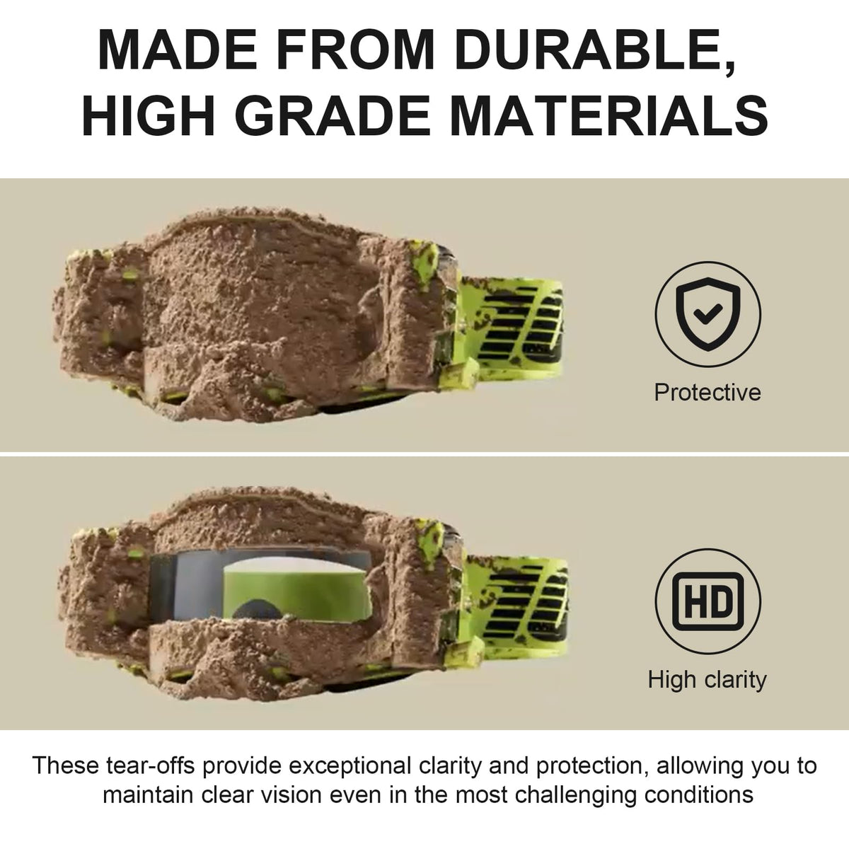Giokyi close-up of tear-off tab fitting ARMEGA posts for secure attachment