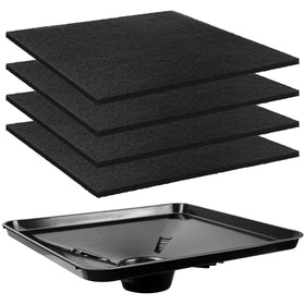 Giokyi front view drain pan showing large capacity and clean containment benefit