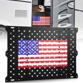 Gisafai front view aluminum grille protects RV screen door and prevents pet damage