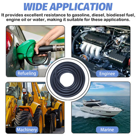 GIWOSK hose fitted to an outboard motor illustrating marine compatibility