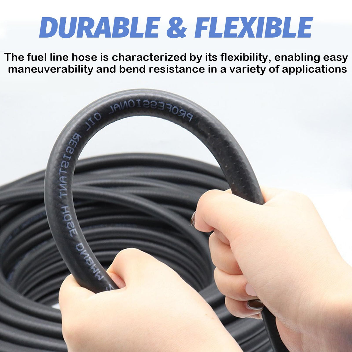 GIWOSK hose next to a ruler showing 25ft length for large installations