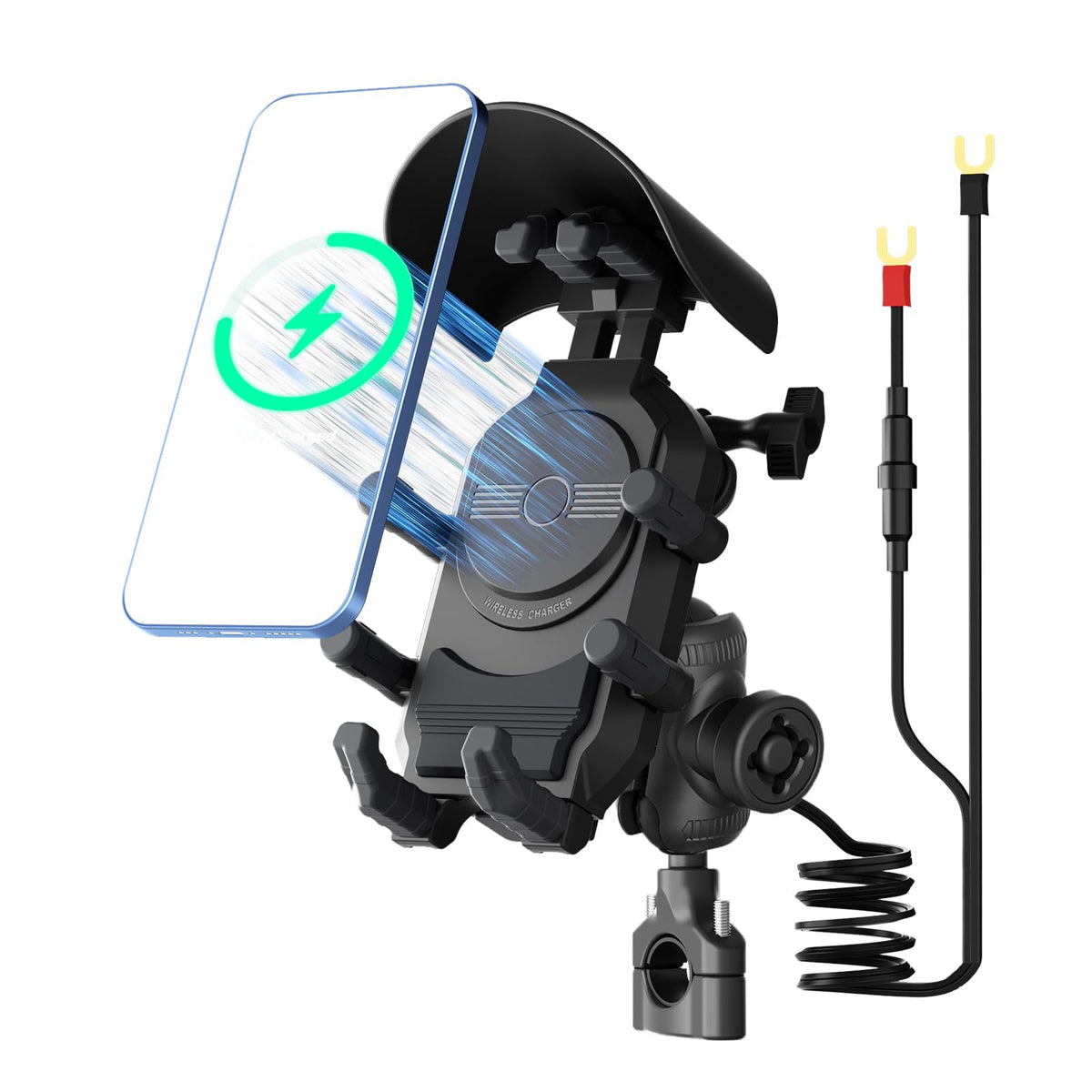 GIYOKAJU front view of mount showing charging and secure grip benefit