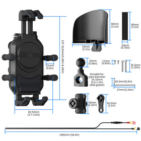 GIYOKAJU mounted next to phone showing compatible phone size benefit
