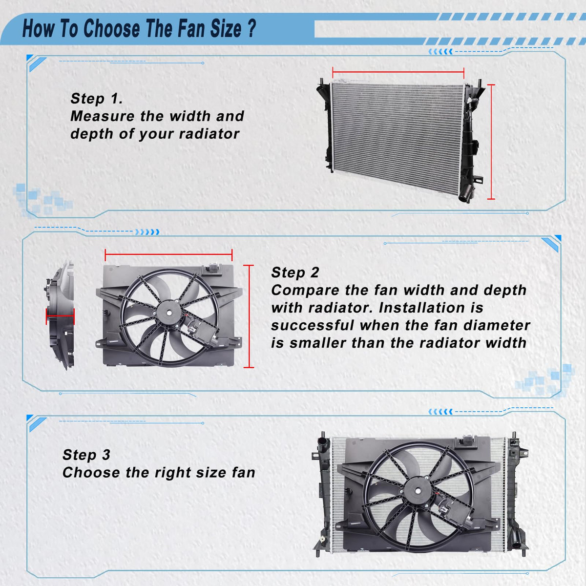 Gjhch fan beside ruler to show scale and sizing for compatibility