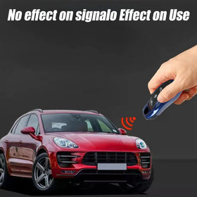 GJinChangL cover snapped onto original Porsche key demonstrating tool-free fit