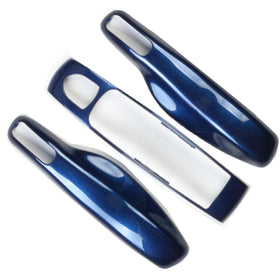 GJinChangL blue key cover in Porsche interior showing coordinated styling