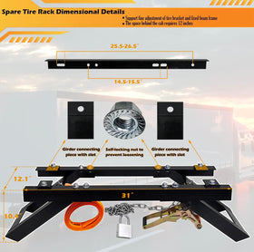 gjkldcvb lockable steel chain securing tire to rack for theft deterrence