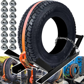 gjkldcvb front-mounted tire rack showing fitment and easy access benefit