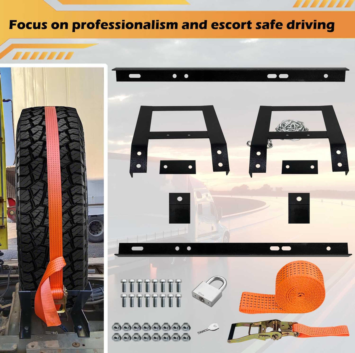 gjkldcvb rack installed on highway truck highlighting rugged, weatherproof use