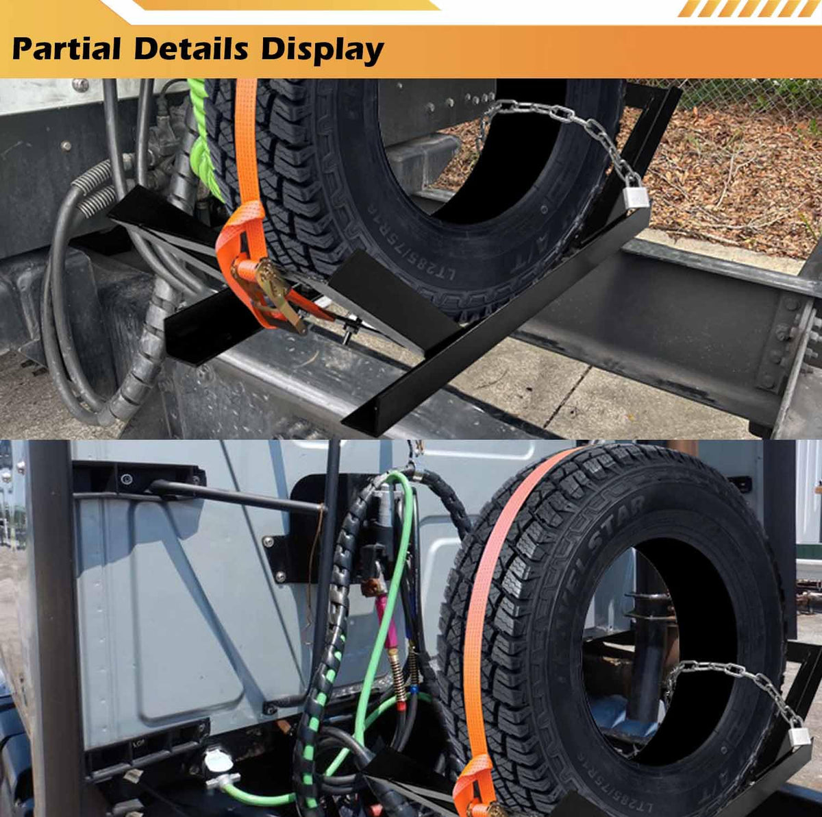 gjkldcvb rack beside truck frame for scale showing clearance and fit