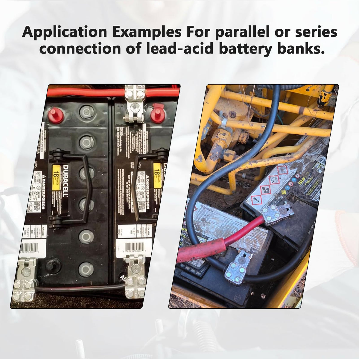 GKG terminals beside 12AWG cable showing supported gauge range and scale