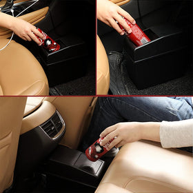 GKmow in car console lifestyle image conveying tidy interior and organization