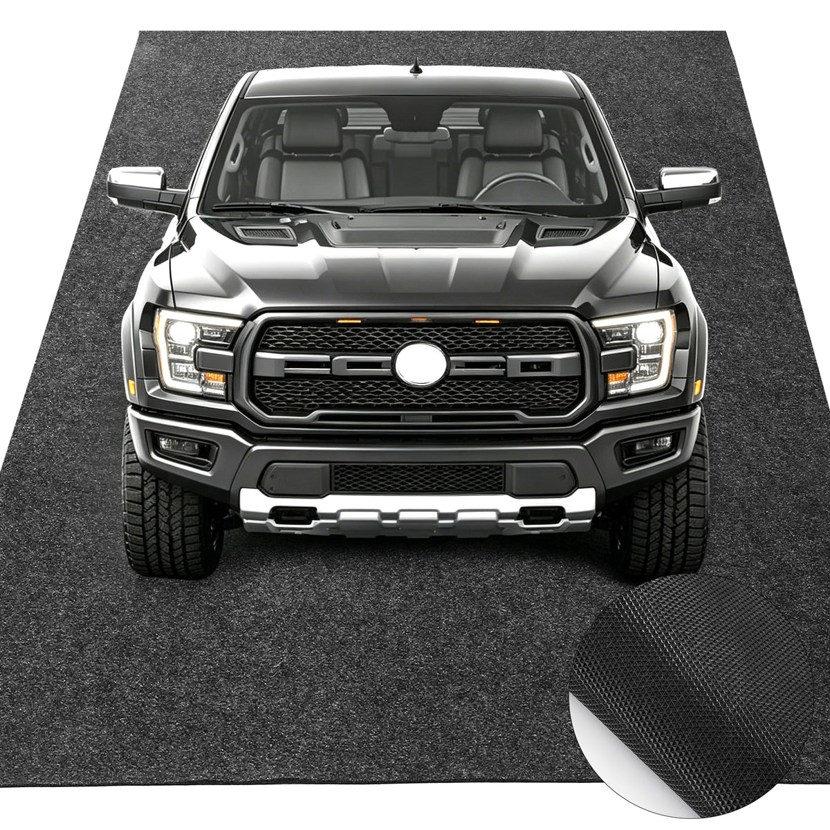 Gkpvt front view of full-size mat showing coverage and protection