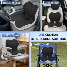 GKTKG seat cushion installed in truck cab showing improved driver seating